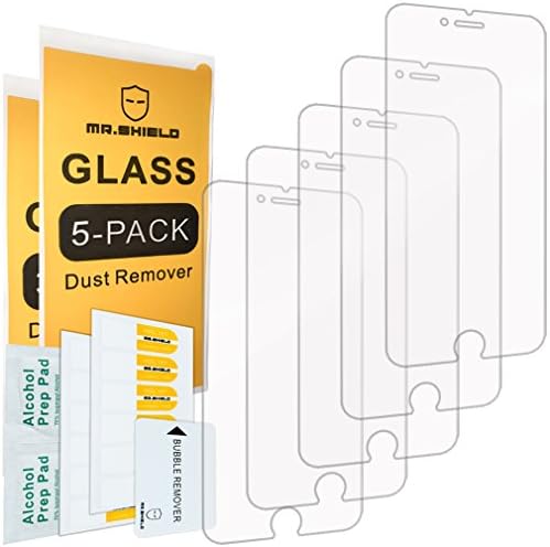מגן [5 חבילות] מיועד לאייפון 6 / אייפון 6 [זכוכית מחוסמת] מגן מסך עם החלפה לכל החיים